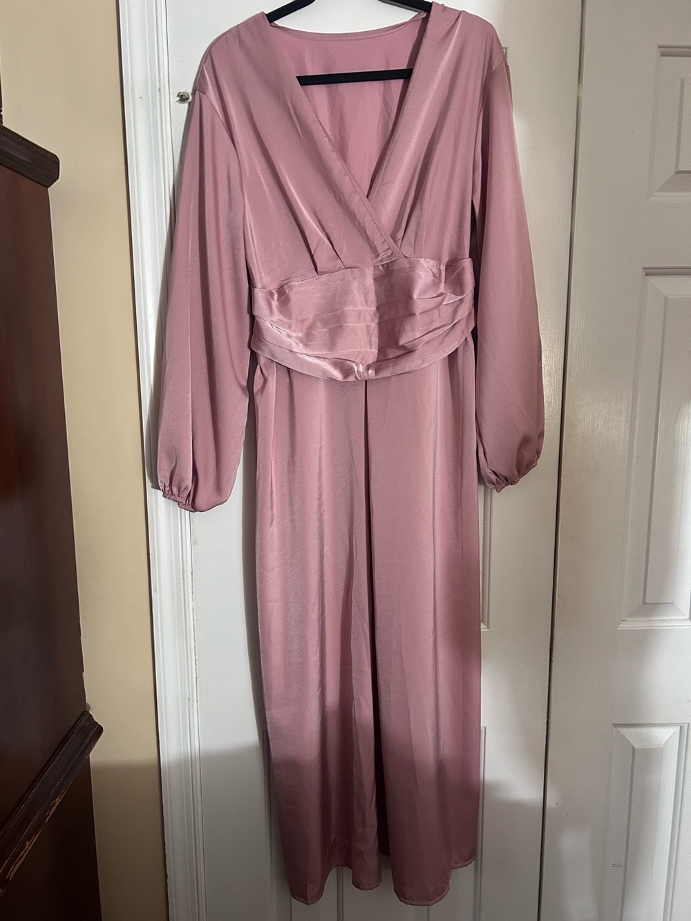 Vintage Silk pinky nude maxi dress